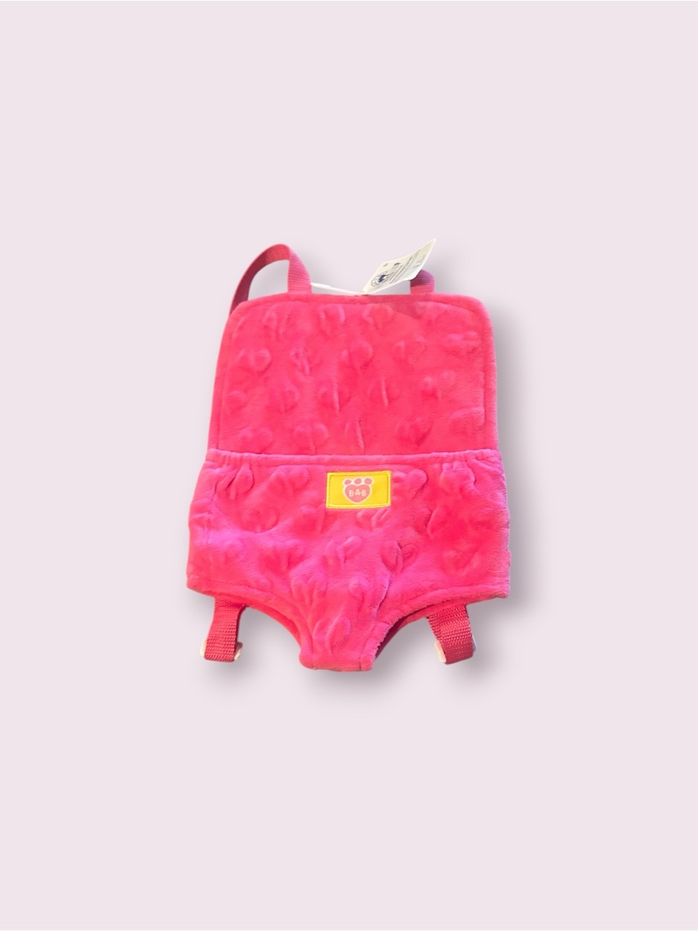 NWT Build A Bear Workshop Pink Heart Furry Friend Carrier Toy Accessory